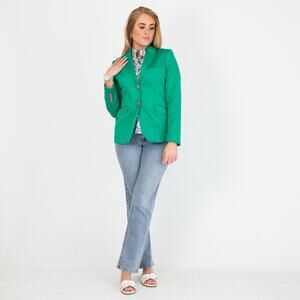 Bariloche Blazer Jacket Green Size 10 Preppy Collegiate Made‎ in Spain